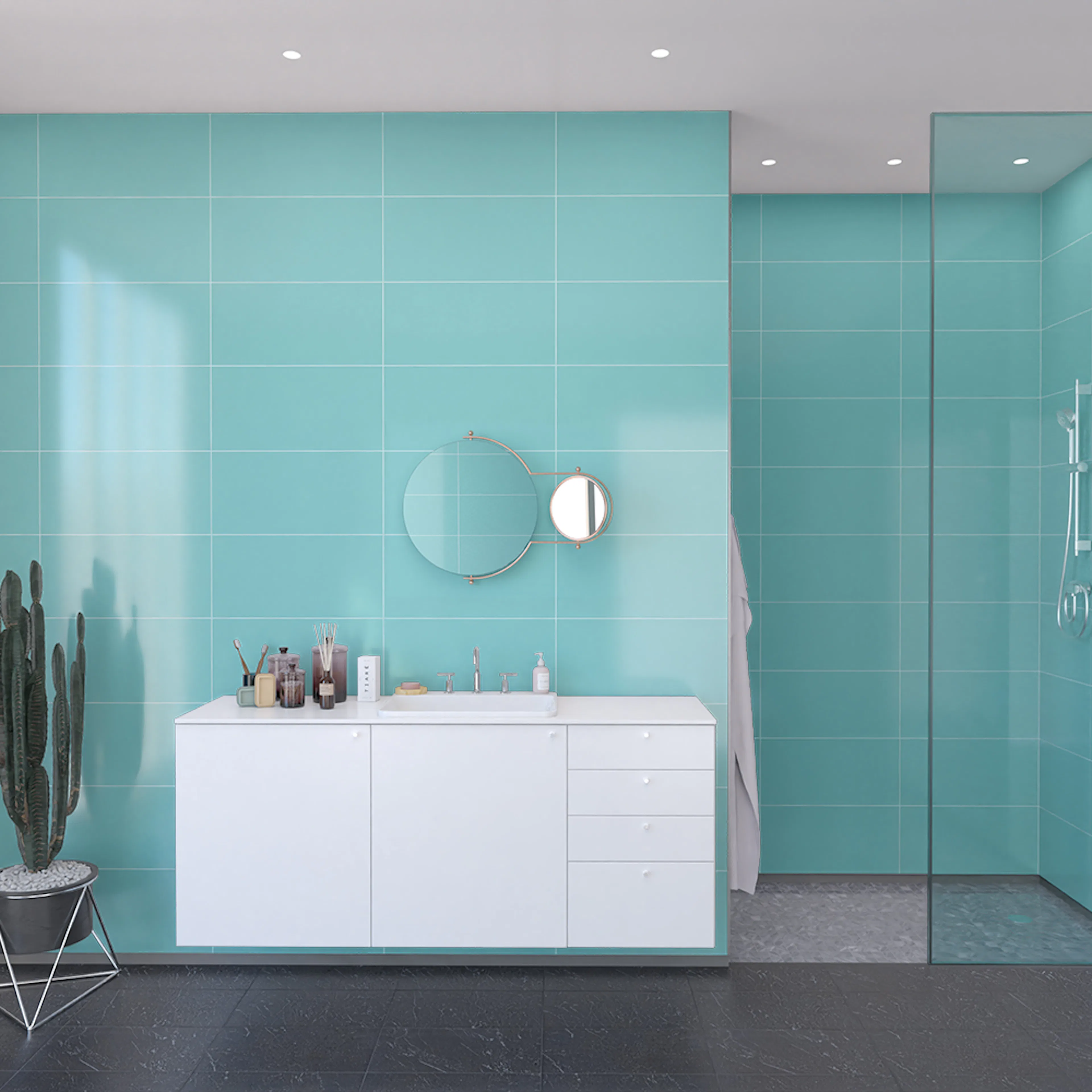 Våtrumsskiva Fibo Aquamarine 2212-LM6030HG