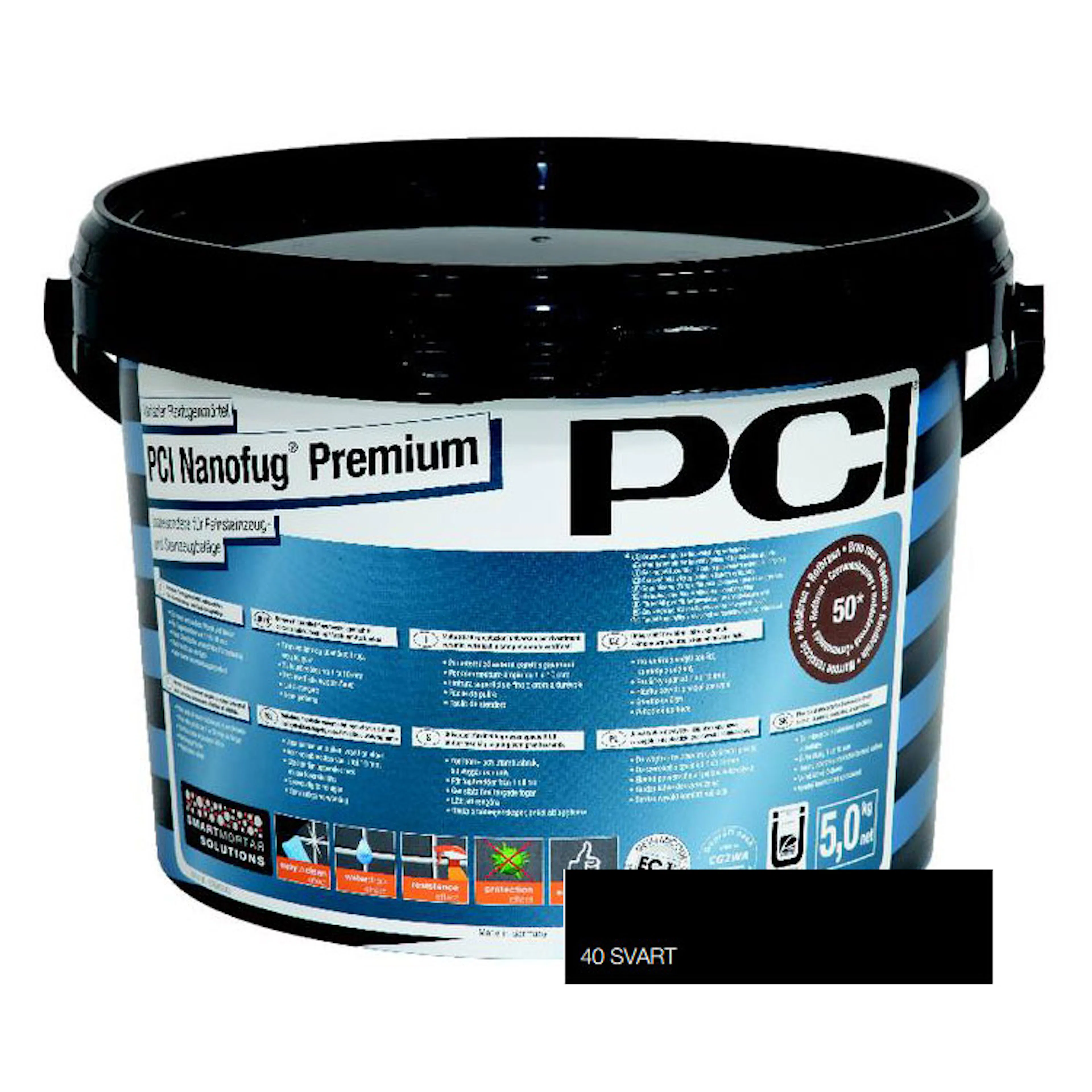 Fog PCI Nanofug Premium Svart, 5 kg Färg: Svart