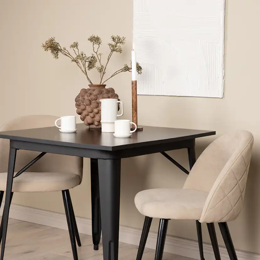 Matgrupp Venture Home Tempe med 2 Velvet Stitches Stolar