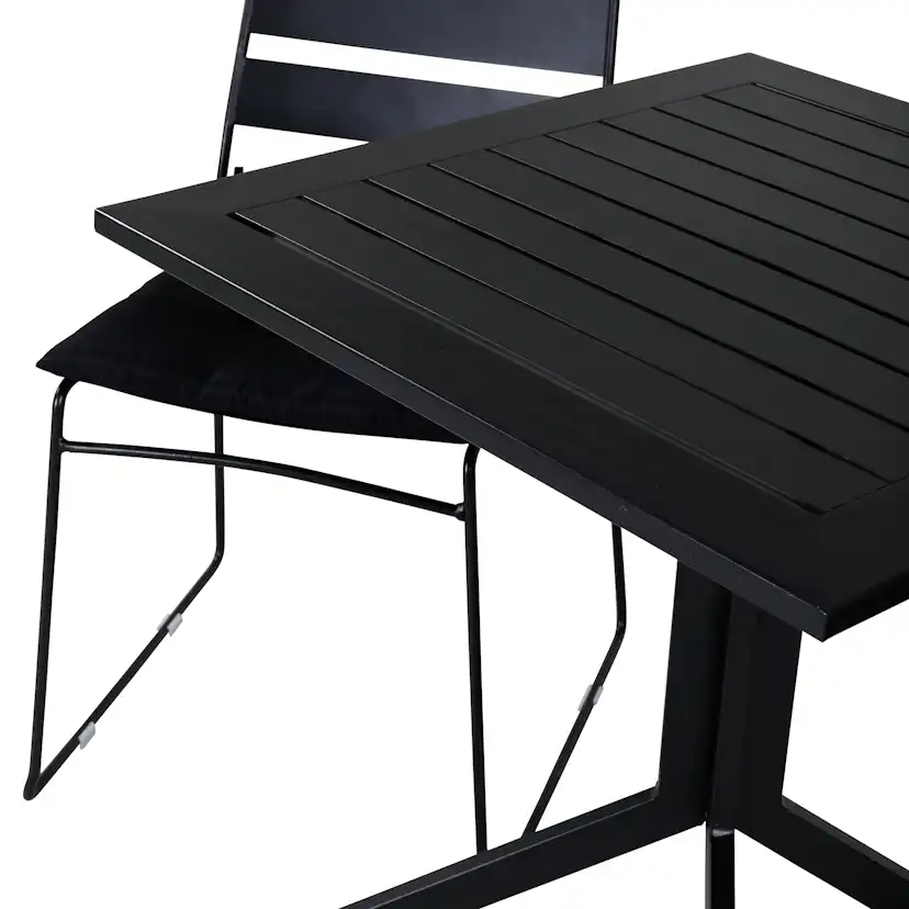 Way café table 70*70+Lina Dining Chair - Black_2 Svart