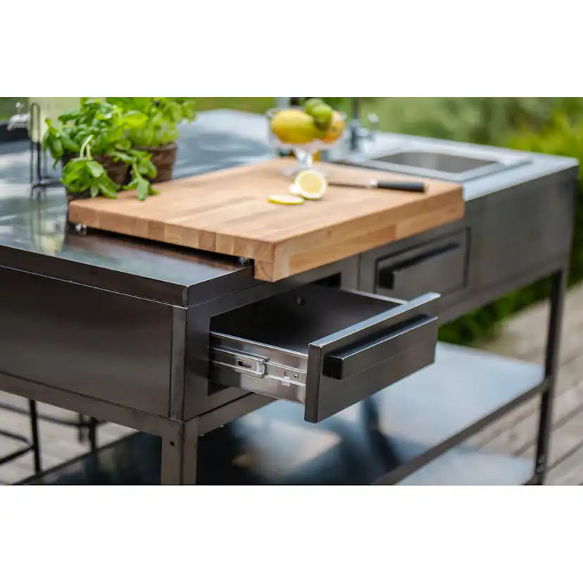 Myoutdoorkitchen - Nordic Line Black - 201SS - Storage modul Svart