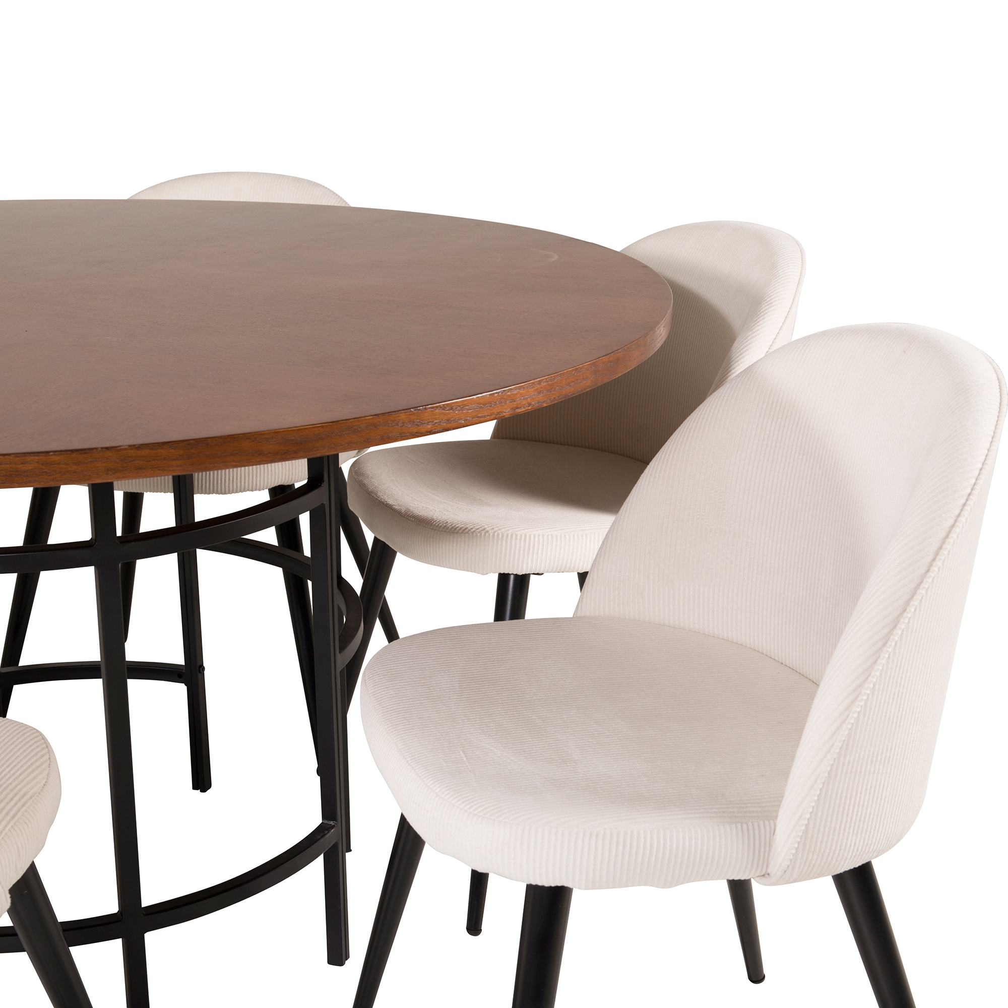Matgrupp furniture/fashion Copenhagen med 6 Valentina Sammet Stolar