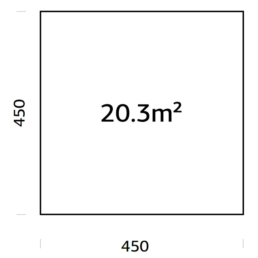 Träbalksgrund Palmako 4,5x4,5 m (inkl. LogFoot)