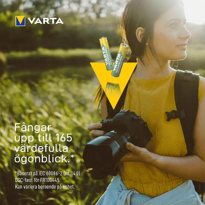 Batteri VARTA Laddningsbara Alkaliska AAA 800 mAh 4-Pack