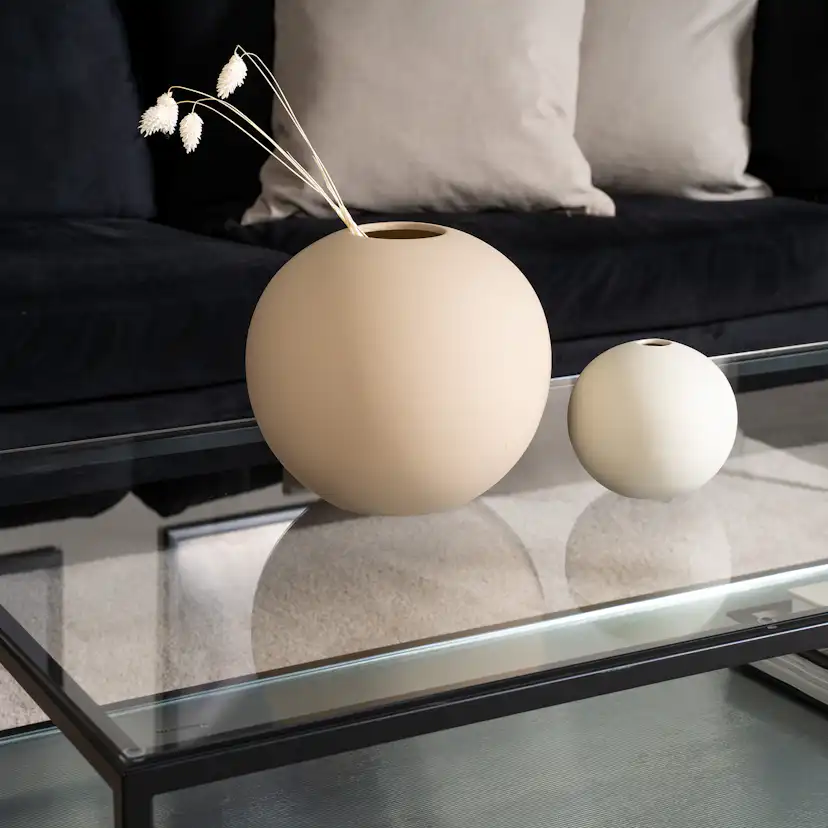 Soffbord furniture/fashion Maglehem Svart Vardagsrumsbord i Glas/Stål 130x60cm