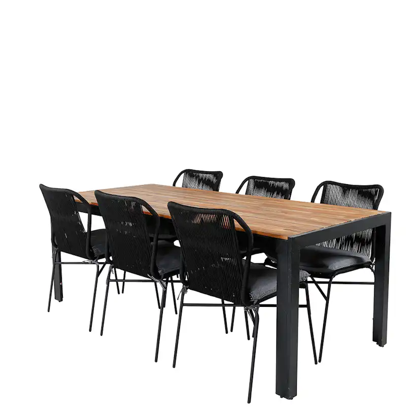 Matgrupp Venture Home Bois med 6 Julle Stolar