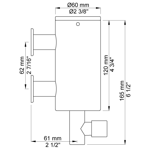 Tvåldispenser Vola T10JR 0,25 Liter