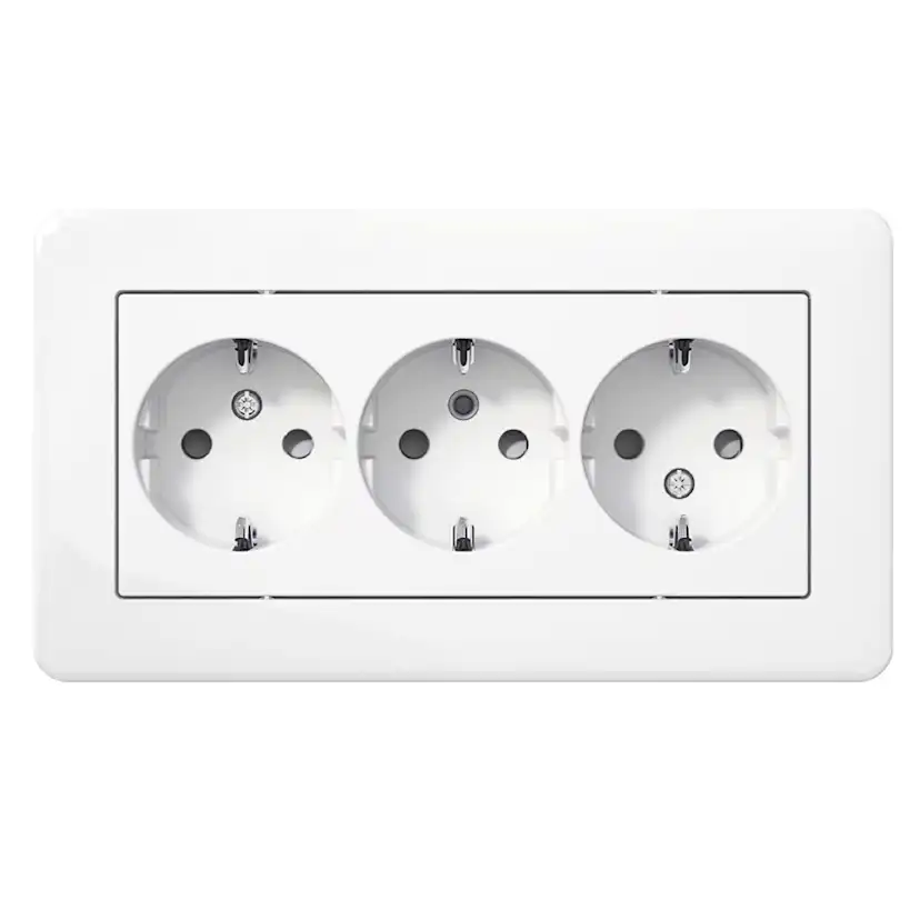 Vägguttag Schneider Electric Exxact Primo 3-vägs