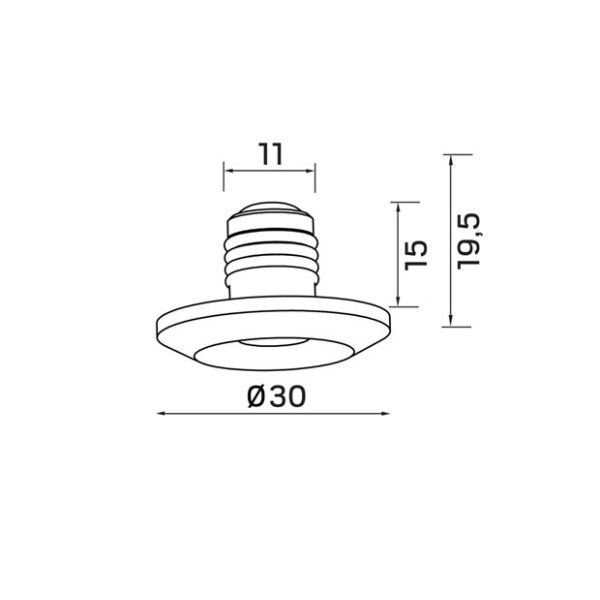 LED-Armatur Hide-a-lite Spot Mini VP IP44