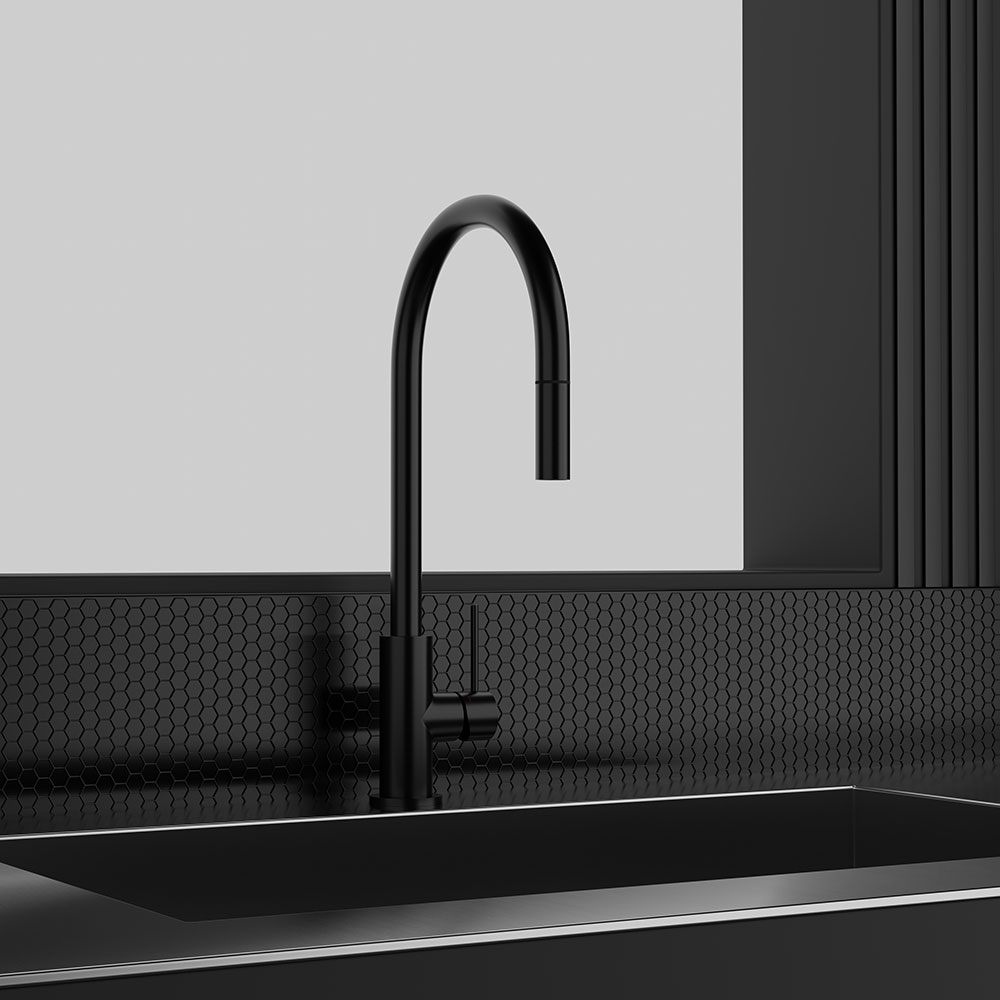 Köksblandare Scandtap Steel Accent med Utdragbar Pip