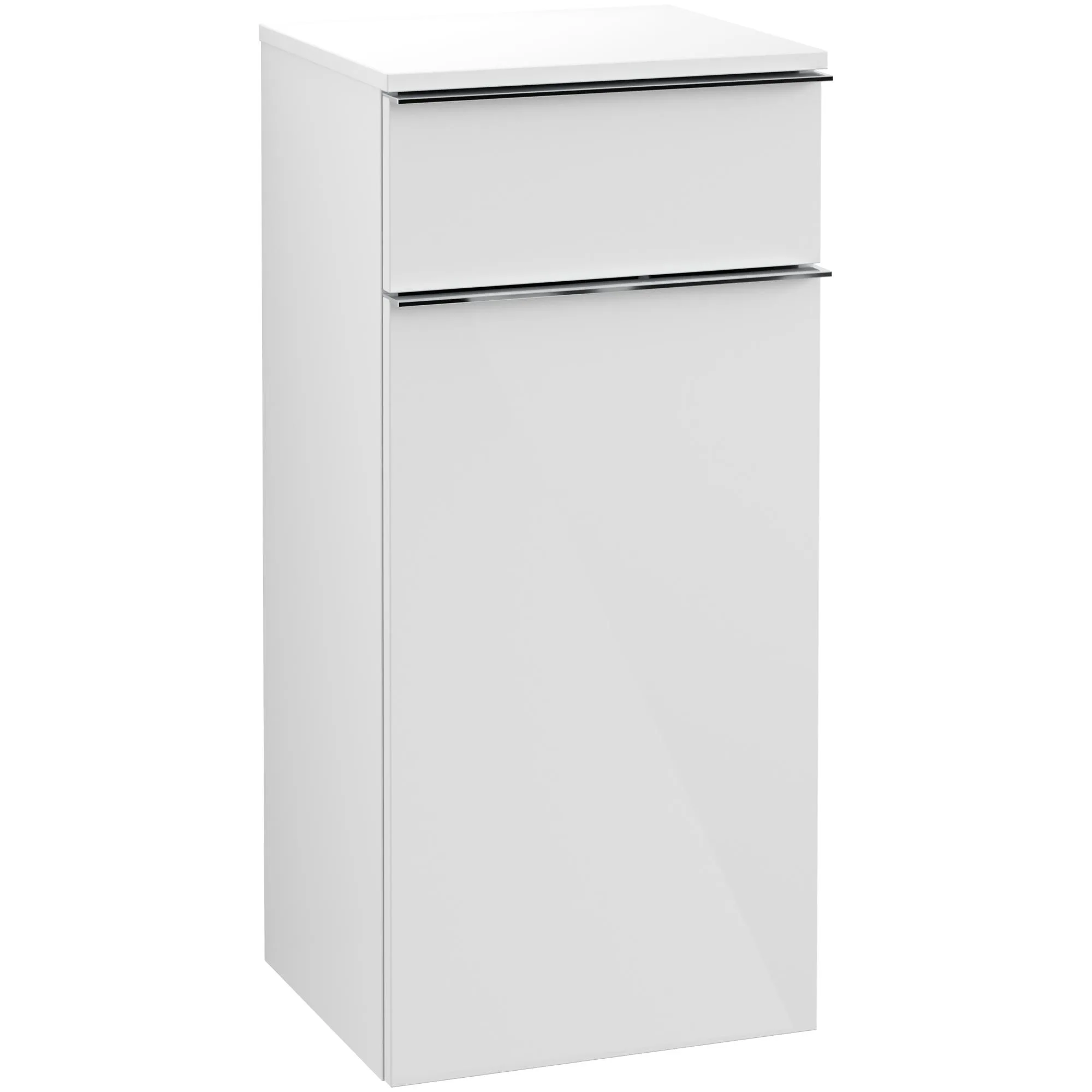 Sidoskåp Villeroy & Boch Venticello A95001DH Vit Högblank, Handtag: Krom, Gångjärn Vänster
