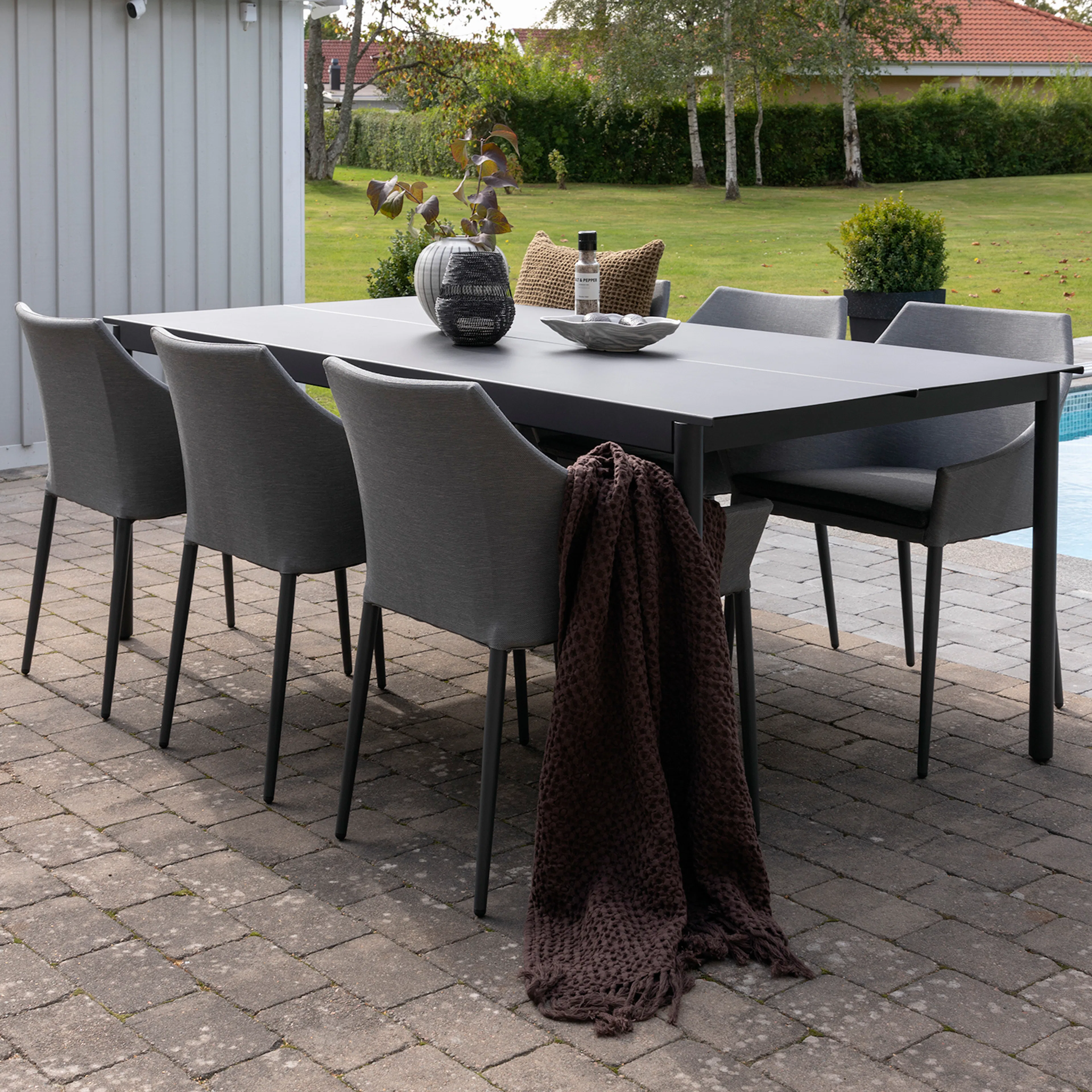 Matgrupp Venture Home Modena 200x100 cm med 6 Spoga Matstolar