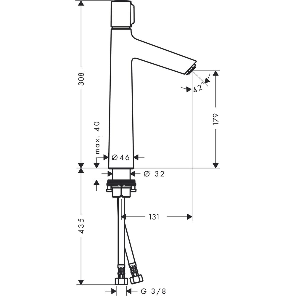 Tvättställsblandare Hansgrohe Talis Select S 190