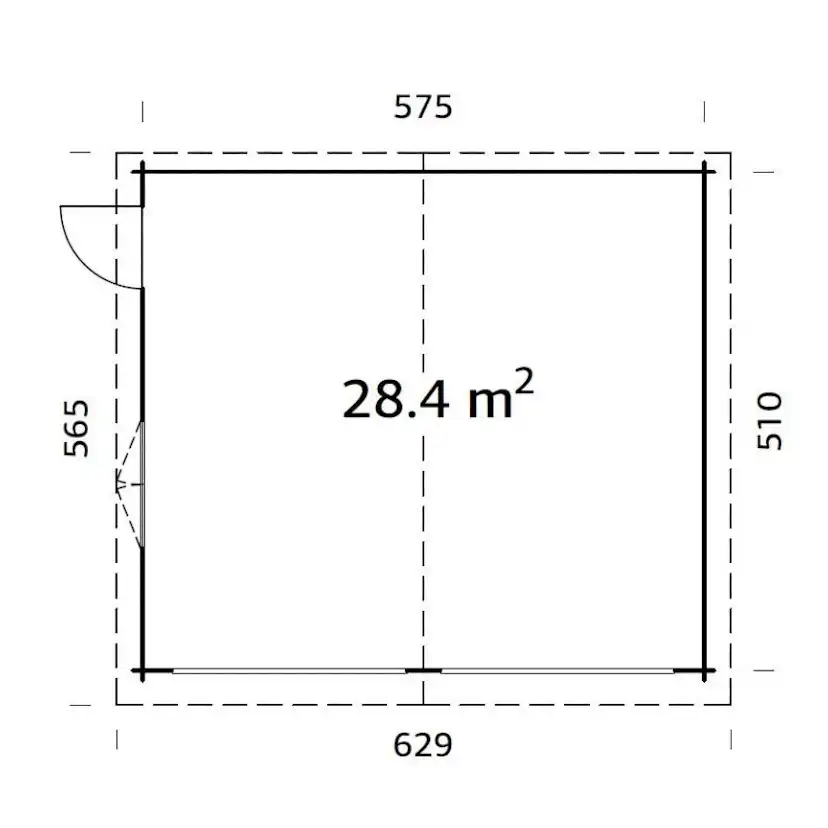 Garage Palmako Roger 28,4 m2 utan Port