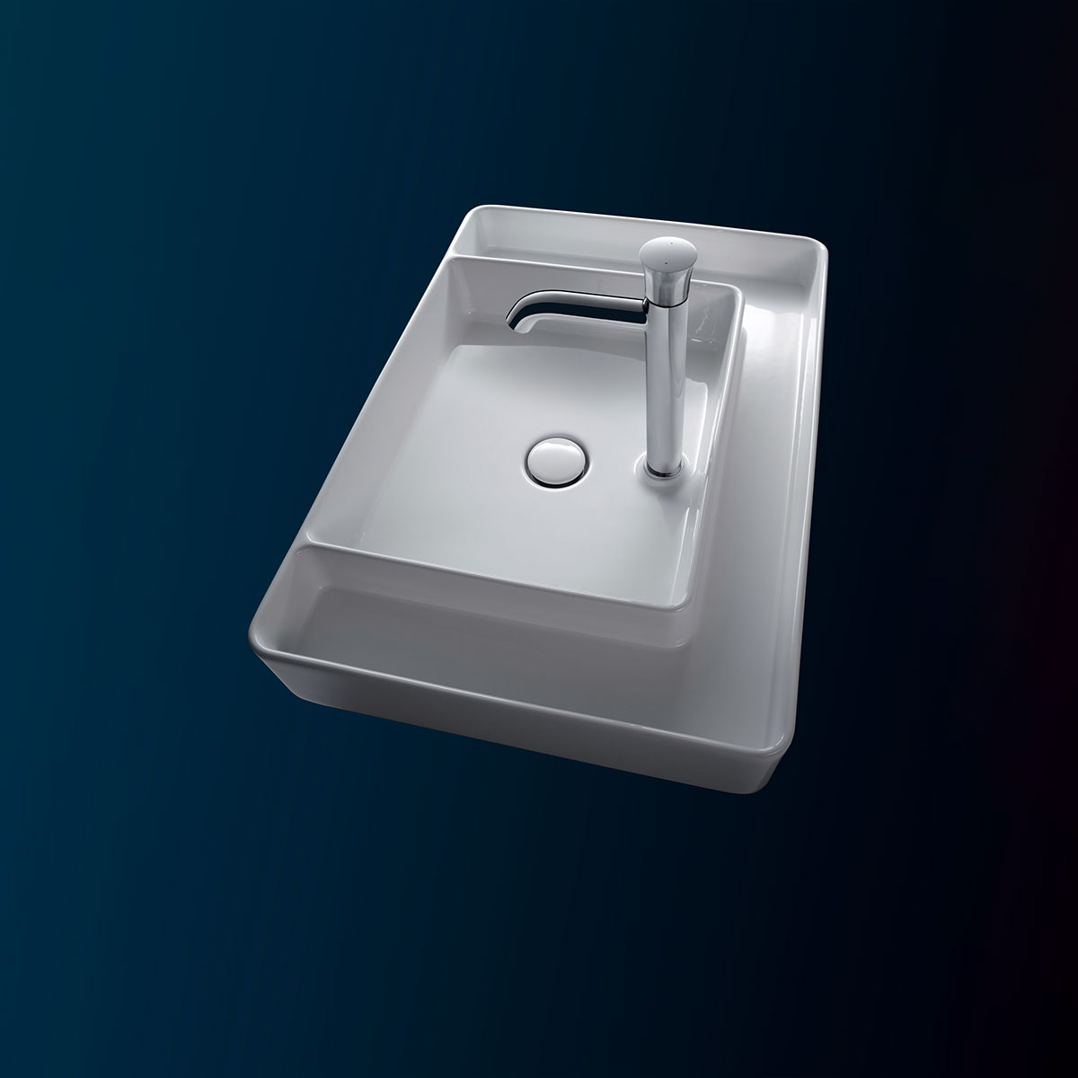 Tvättställ Duravit Bento Starck Box för Placering på Bänkskiva 650 mm