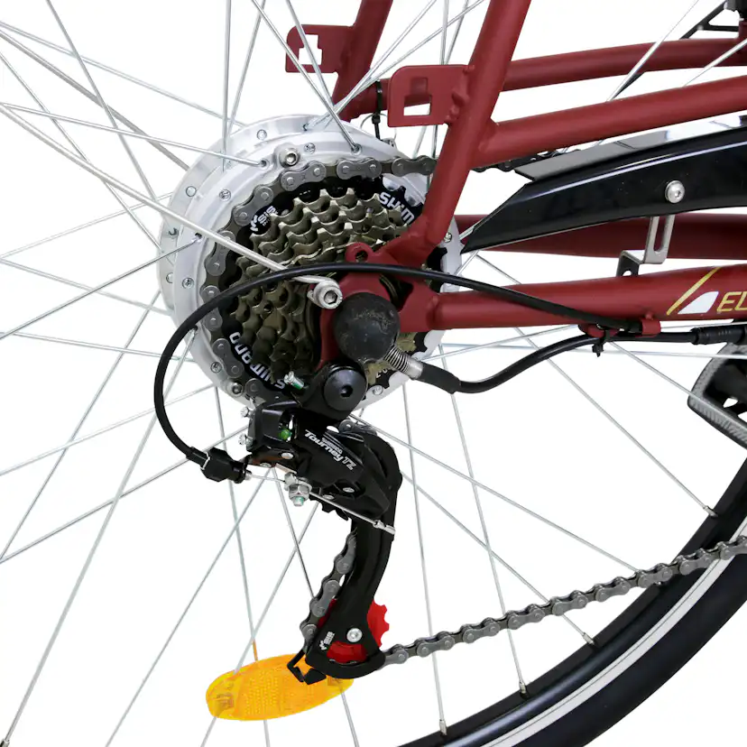Elcykel Lyfco Dam 28" med Cykeldator Mattröd