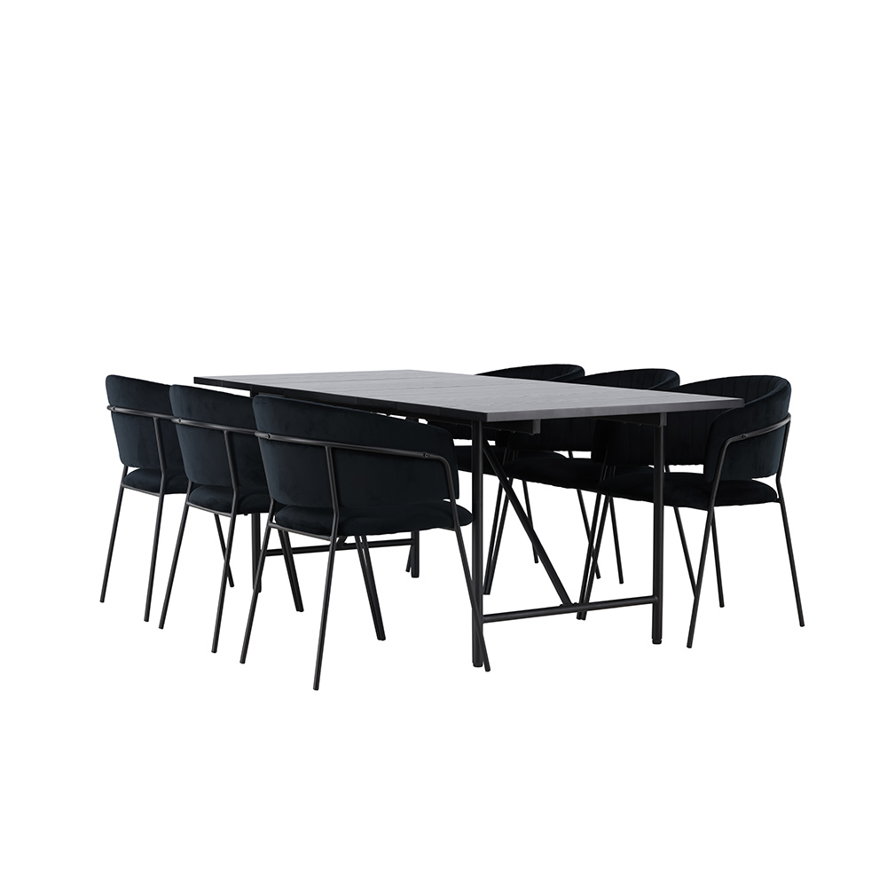 Matgrupp Venture Home Astrid med 6 Selma Stolar