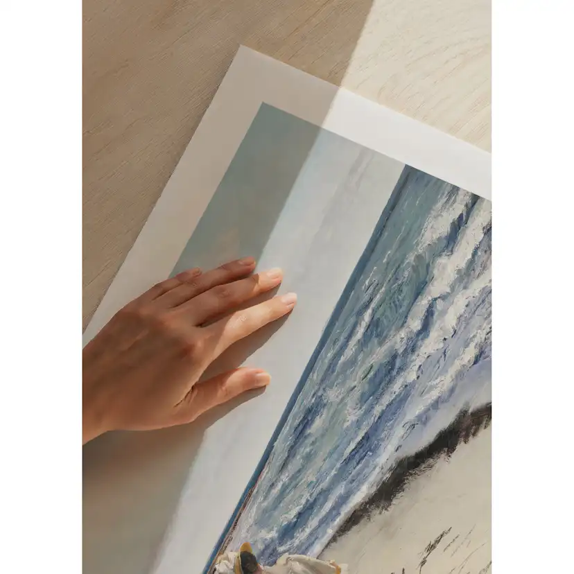 Poster Gallerix Dame Ved Karrebæksminde Strand By Laurits Andersen Ring