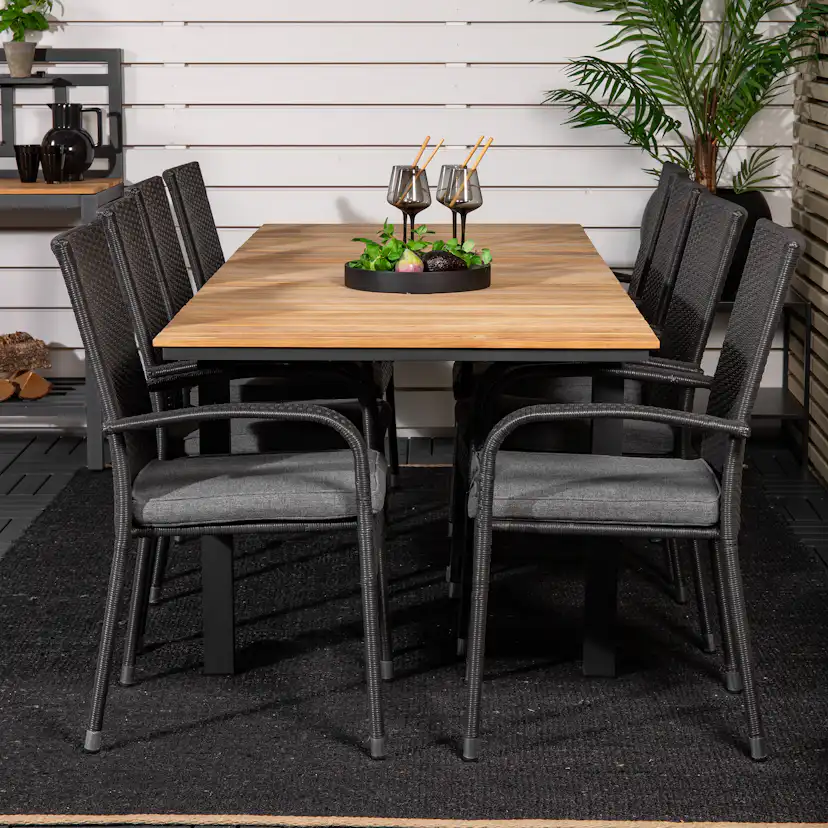 Matgrupp Venture Home Meya 160/240 med 8 Asta Stolar