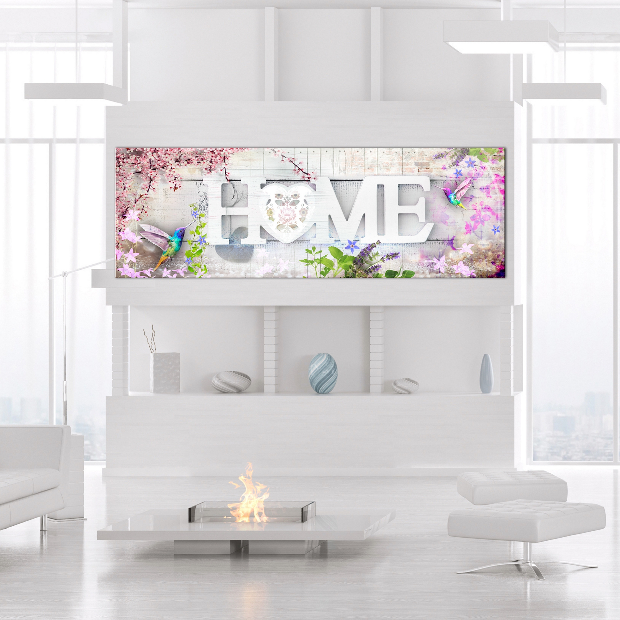 Tavla Arkiio Home and Hummingbirds Pink