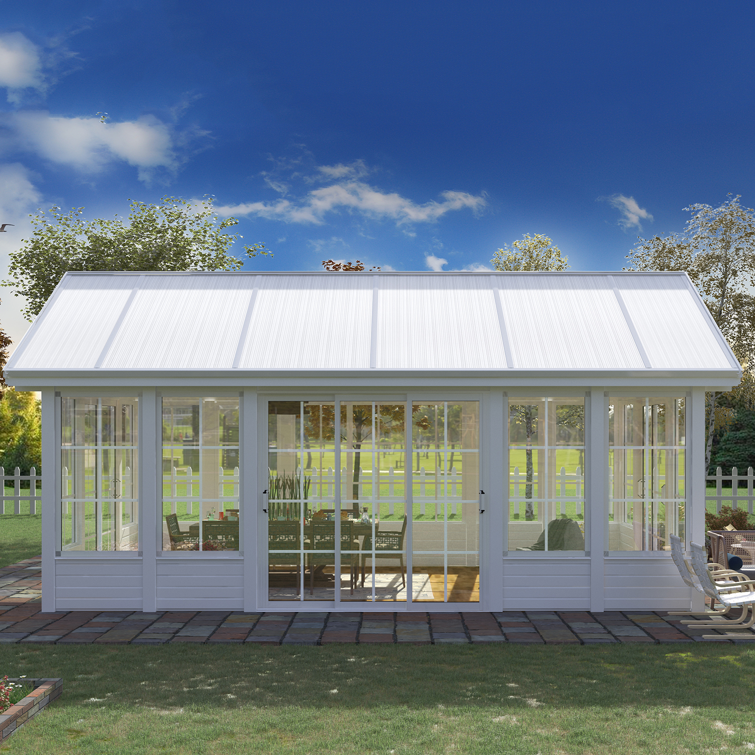 Växthus Landskap Grönska Vinter 21 kvm