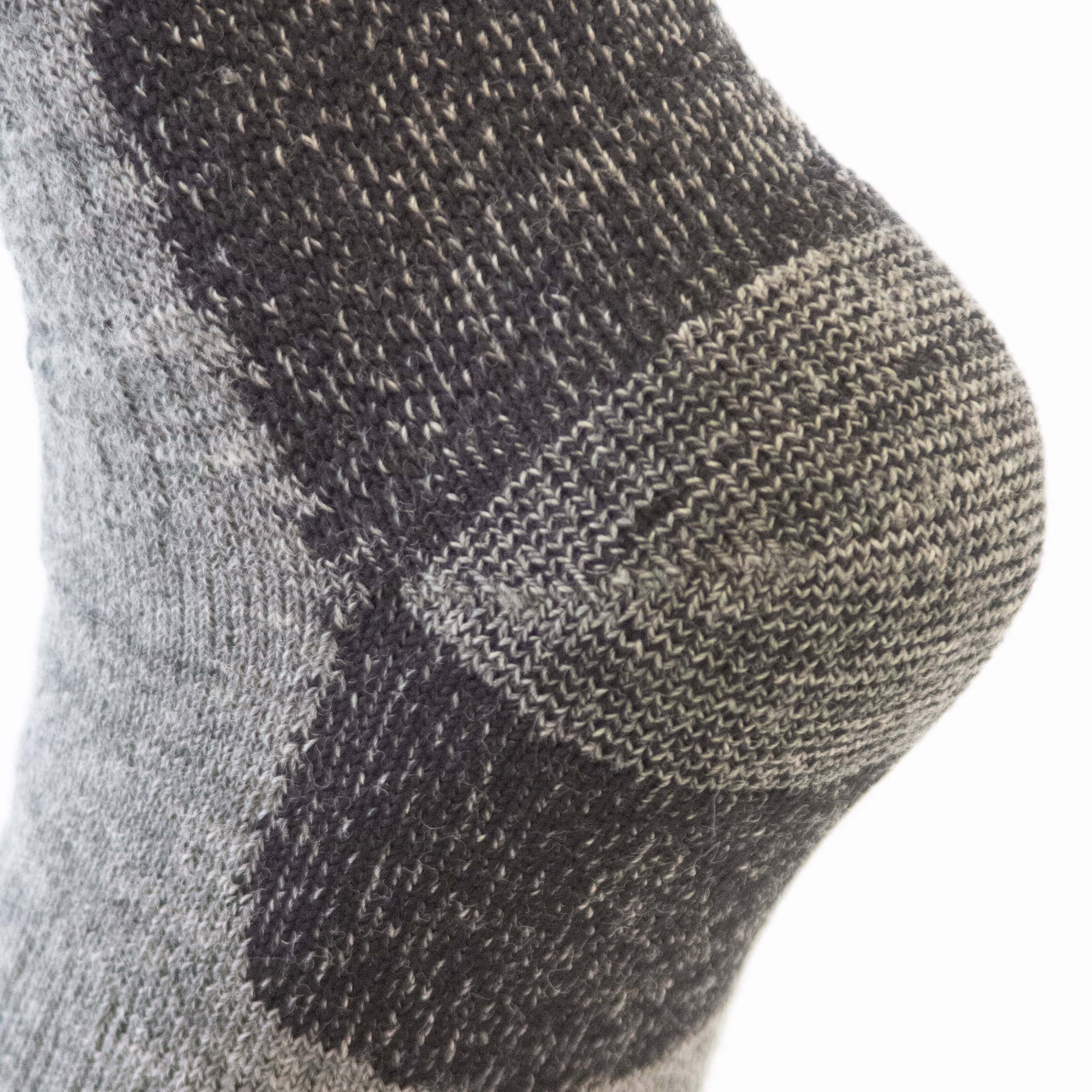 Socka Jobman Merino Tjock Mörkgrån/Svart
