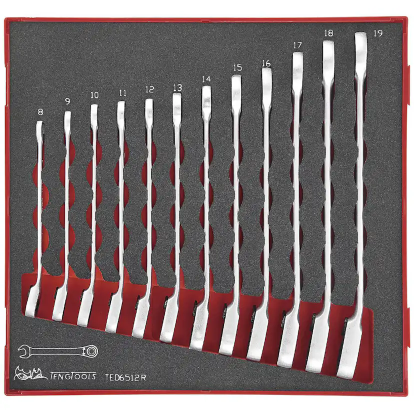 U-ringspärrnyckelsats 12 delar Teng Tools TED6512R