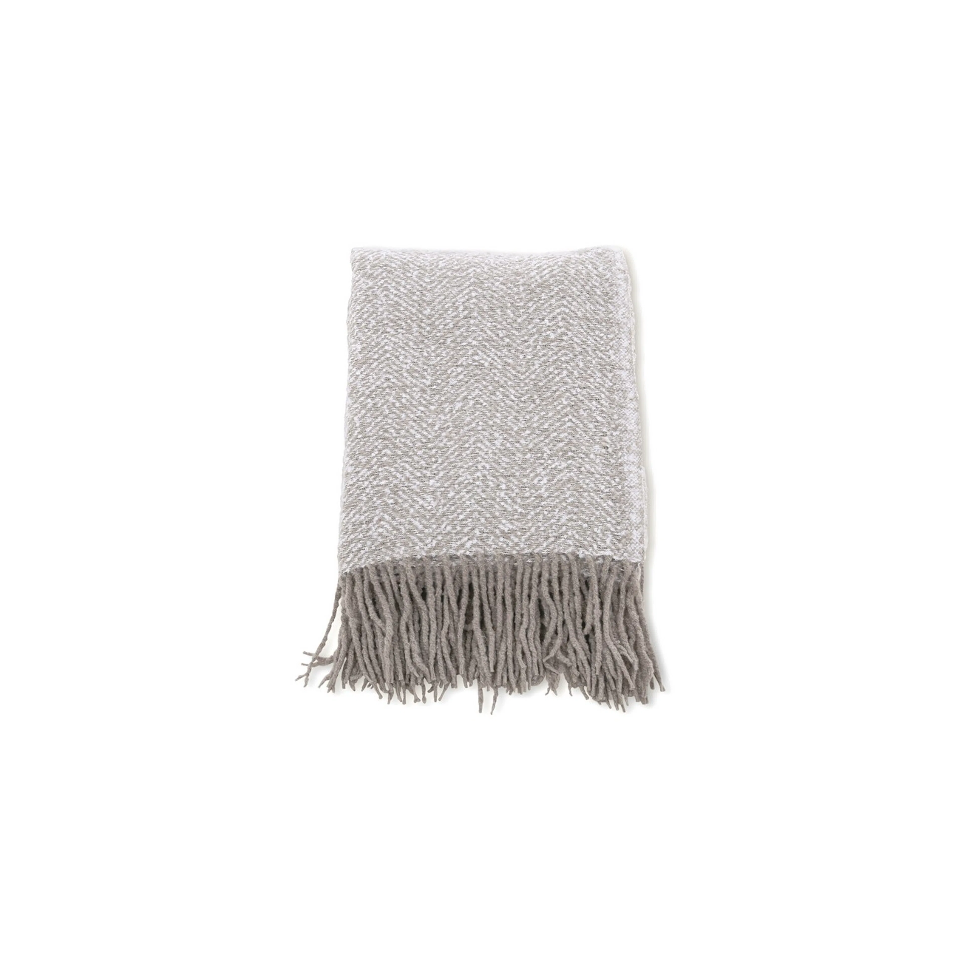 Toby Throw Polyester - Grey / White - 130*170 Grå/Vit
