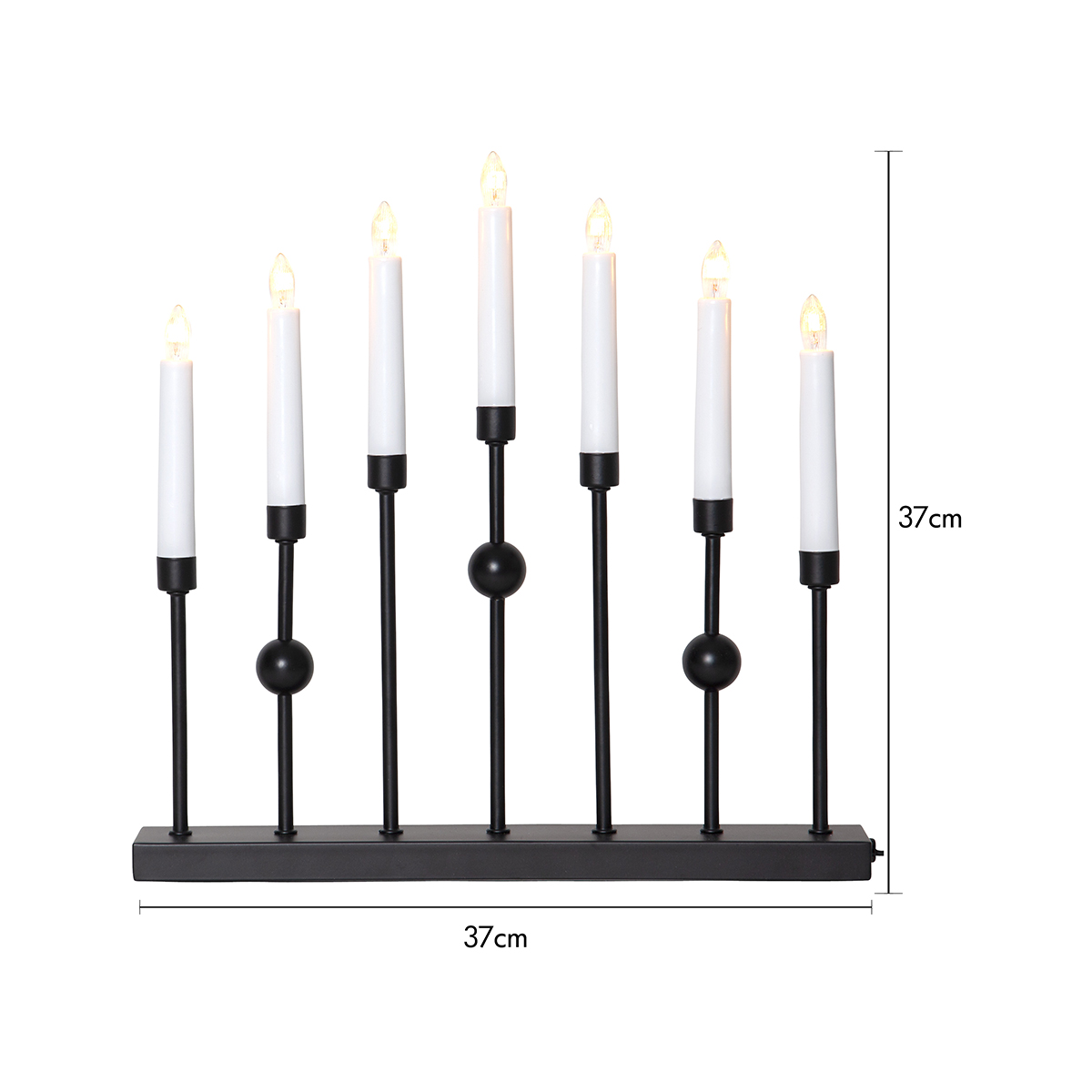 Ljusstake Gustavo 7-armad Black Black