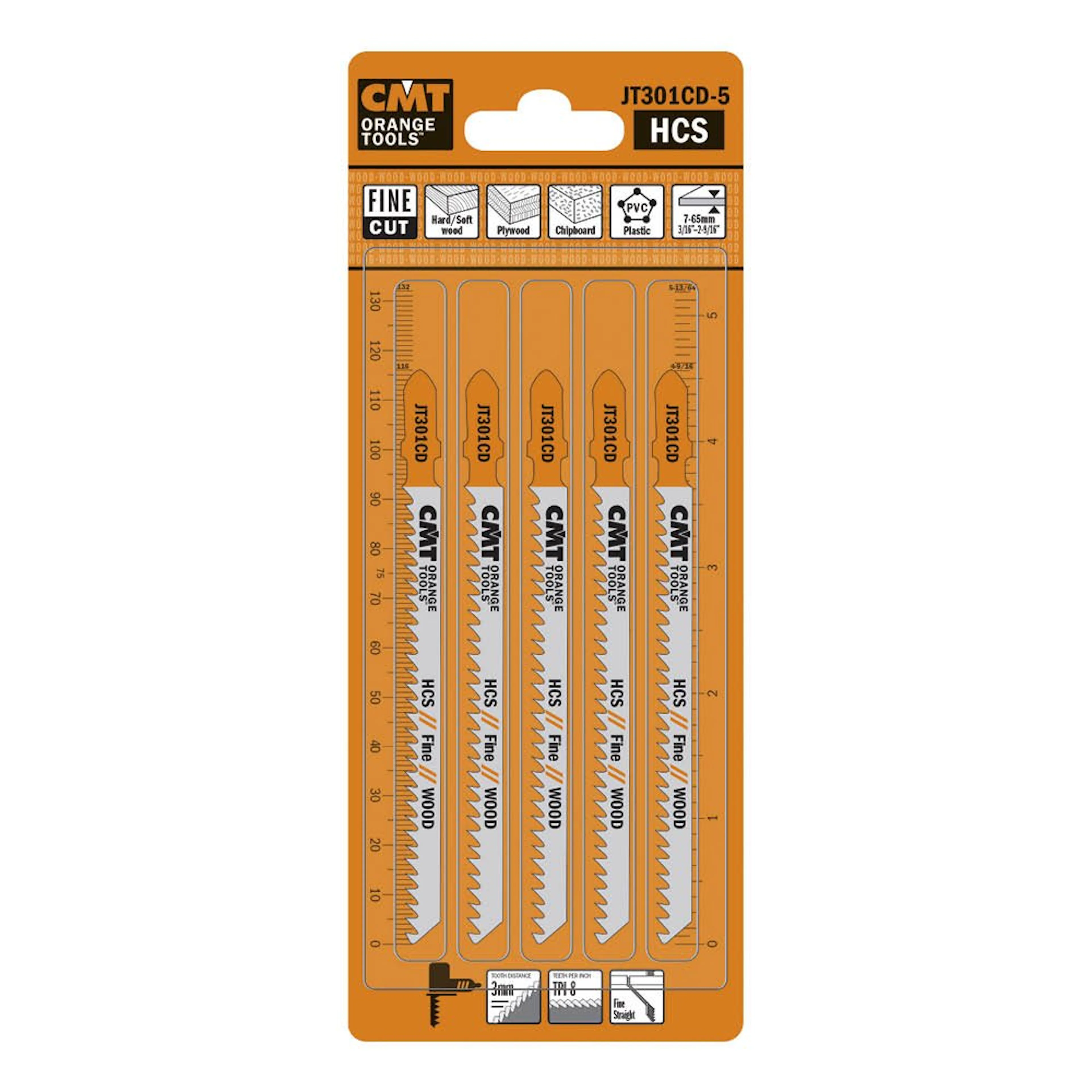 Sticksågblad CMT Orange Tools Trä 90mm HCS Fine 5 st