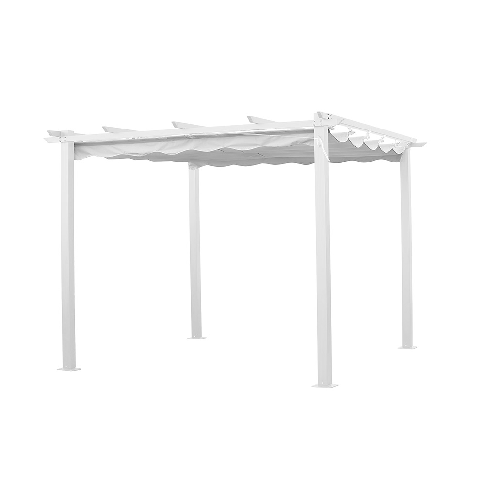 Pergola 3x3 m Vit Vit/Vit