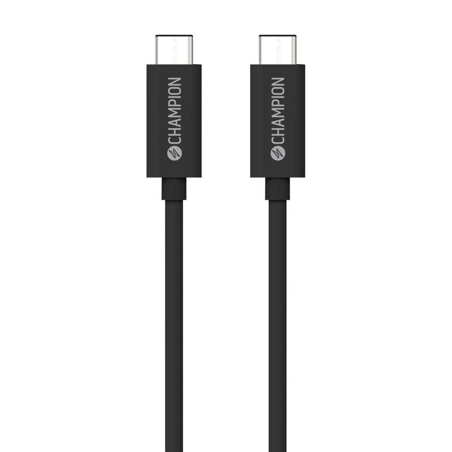 USB-C Champion Kabel 2m 100W Svart