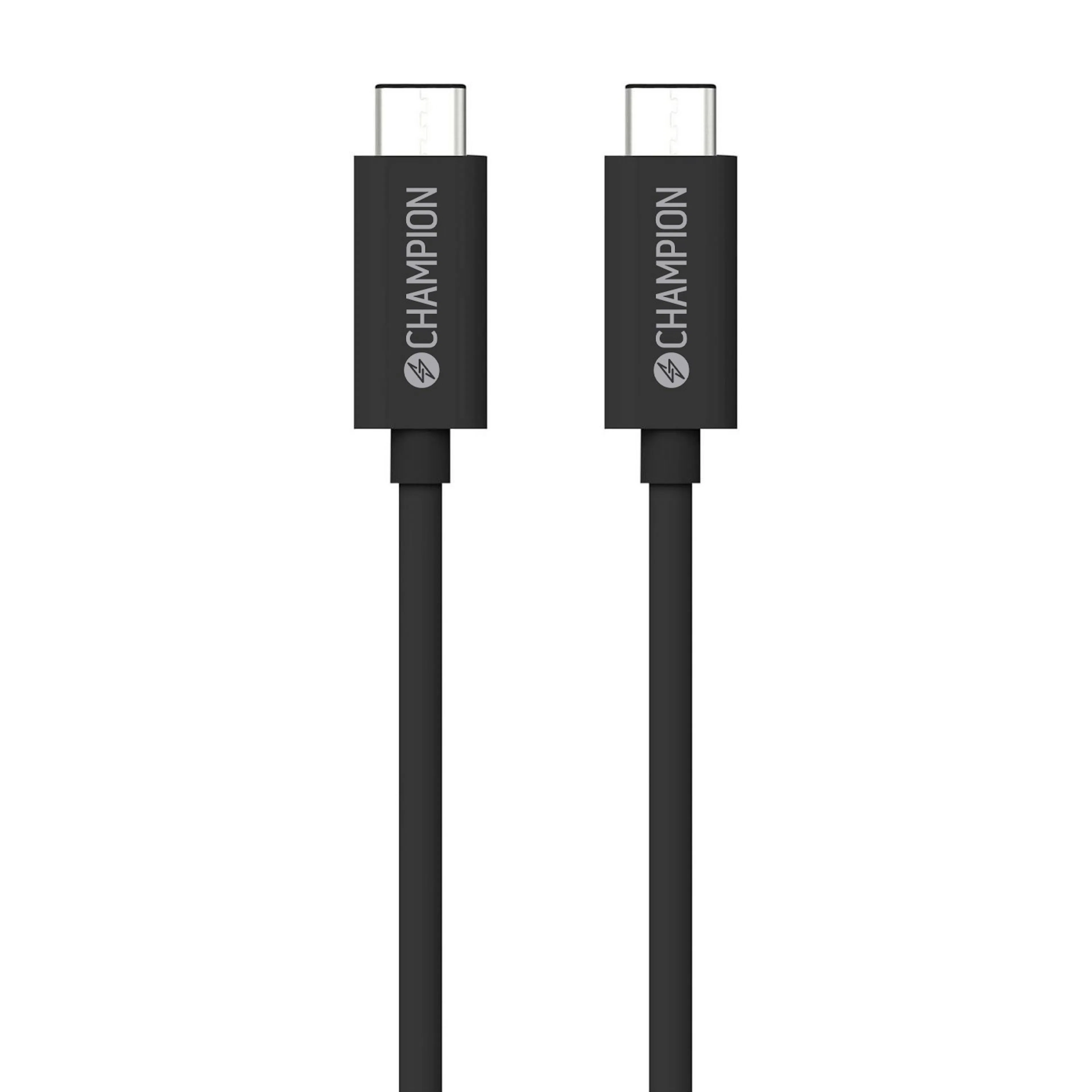 USB-C Champion Kabel 2m 100W Svart