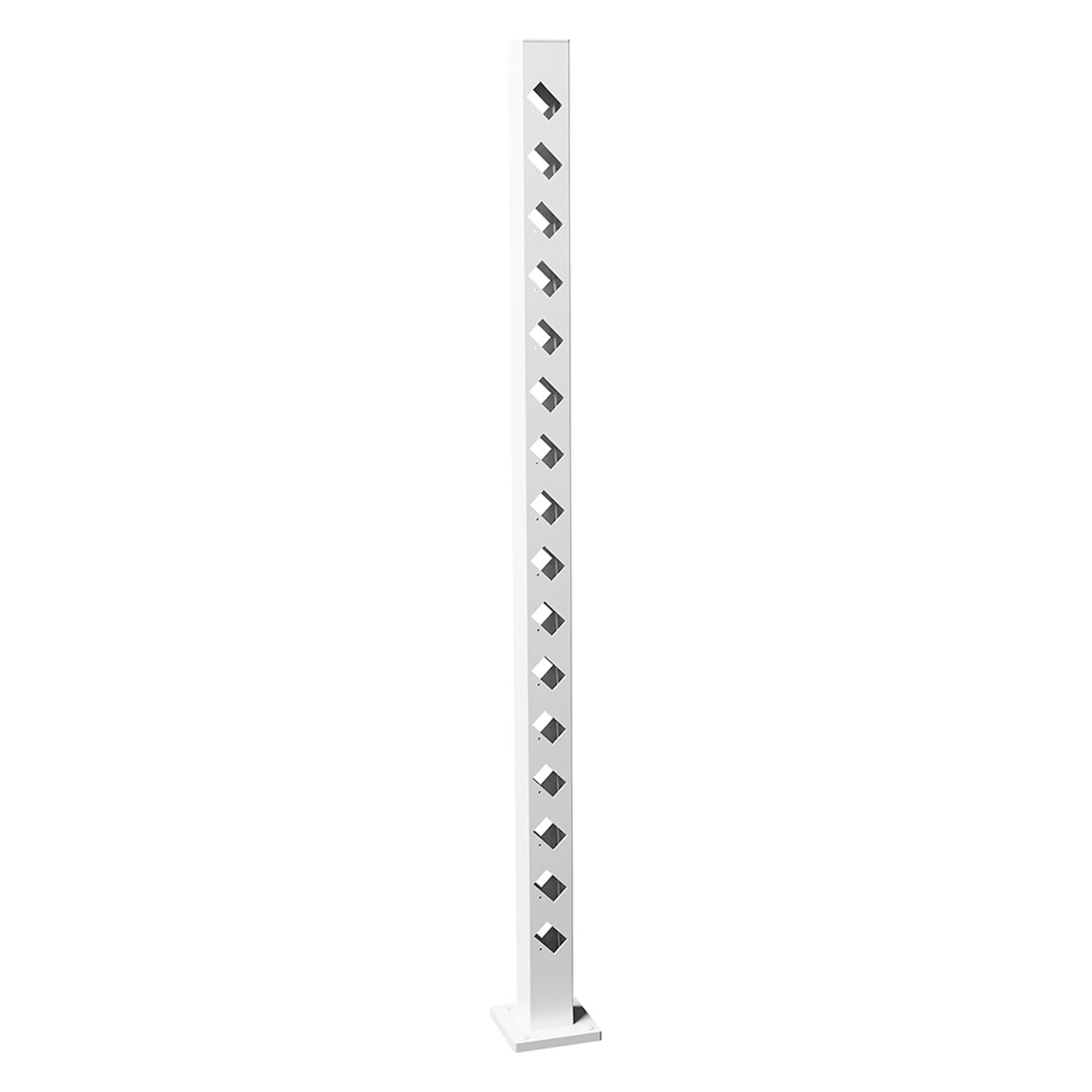 Staketstolpe Flåren 1475mm Mellanstolpe VIT Höjd: 1495 mm, Vit