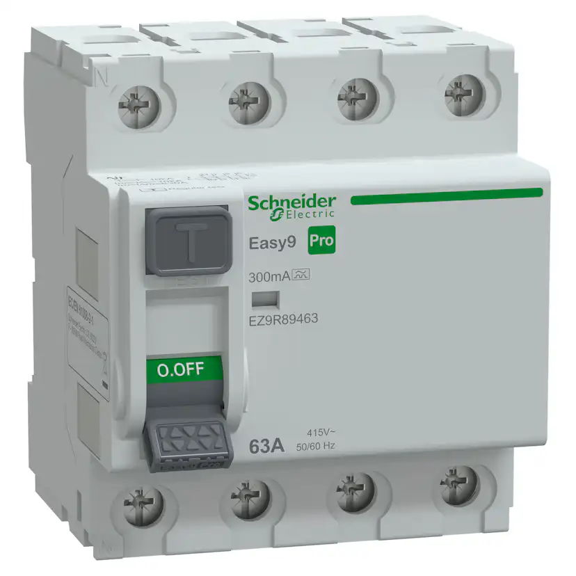 Jordfelsbrytare Schneider Electric Easy9 4-polig 63 A 300 mA A