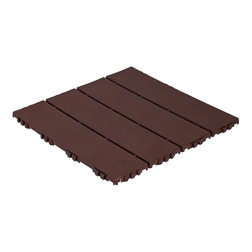 Golvplatta Hestraplattan Woodlook Mahogany Golvtrall för Balkong & Terrass