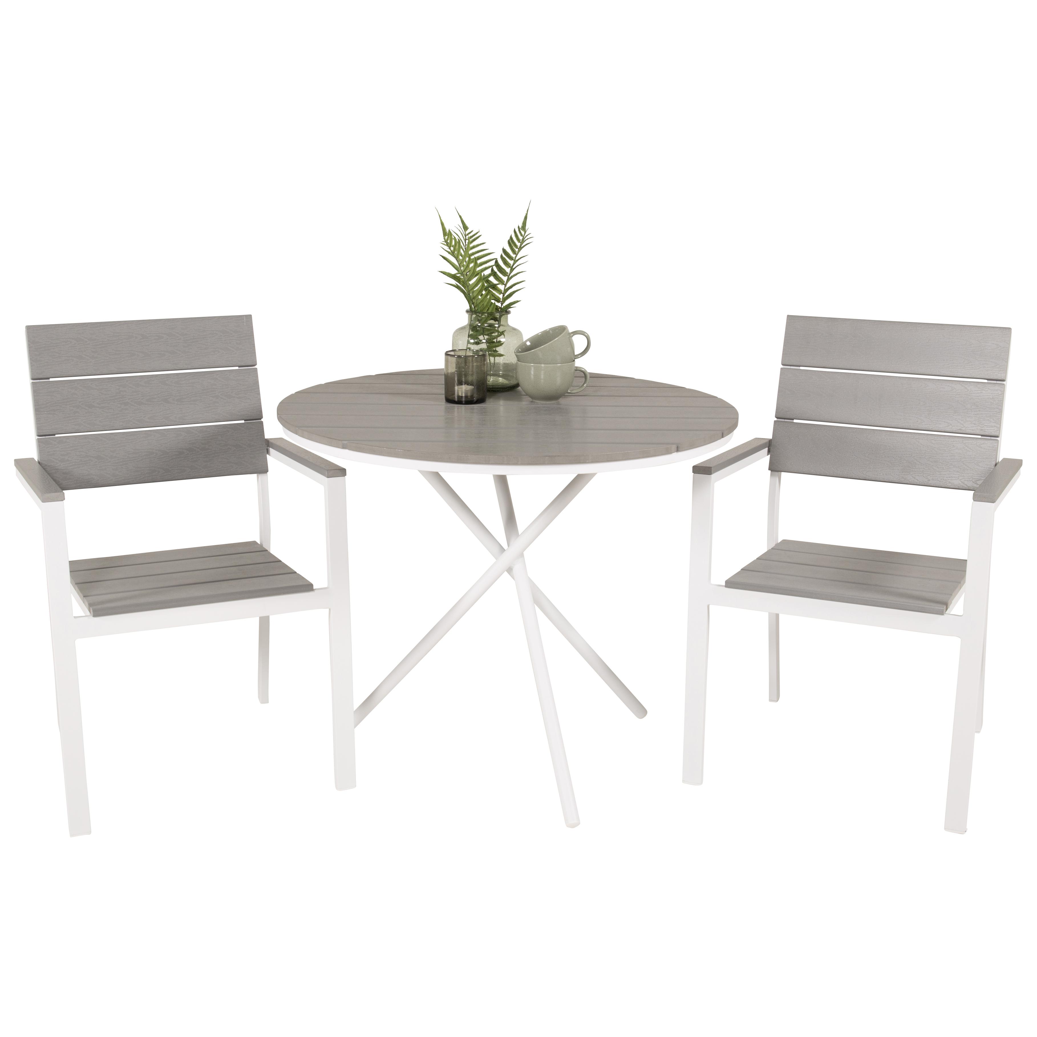 Cafégrupp Venture Home Pincy Ø 90 med 2 Lova Stolar