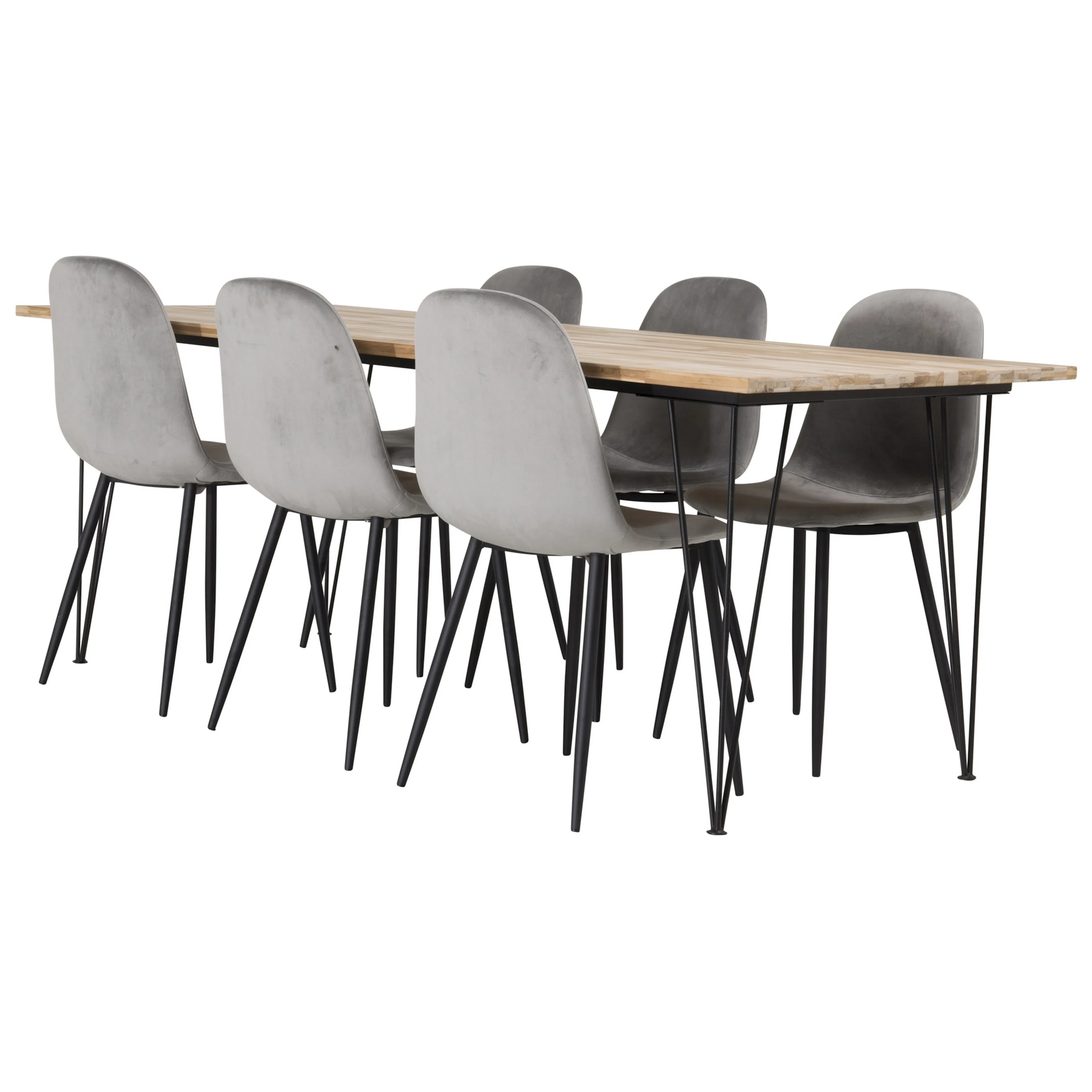Matgrupp Venture Home Bim med 6 Pobbie Stolar Sammet