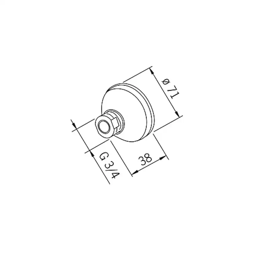 Väggfäste Oras 204740 för Dold Rördragning G3/4 x Ø12 mm