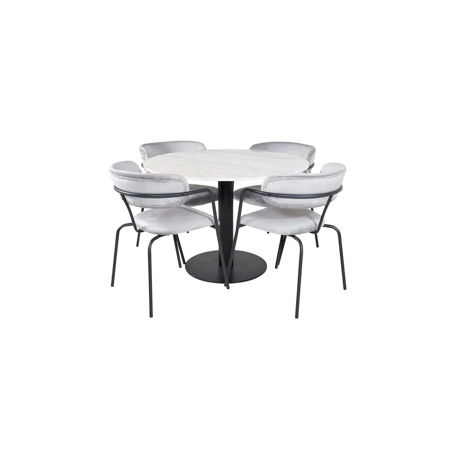 Matgrupp Venture Home Estelle med 4 Aris Stolar Sammet