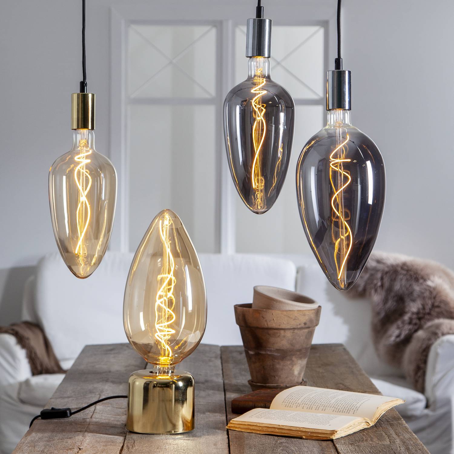 LED-lampa Star Trading Filament E27 C125 Industrial Vintage Dimbar 4,5W