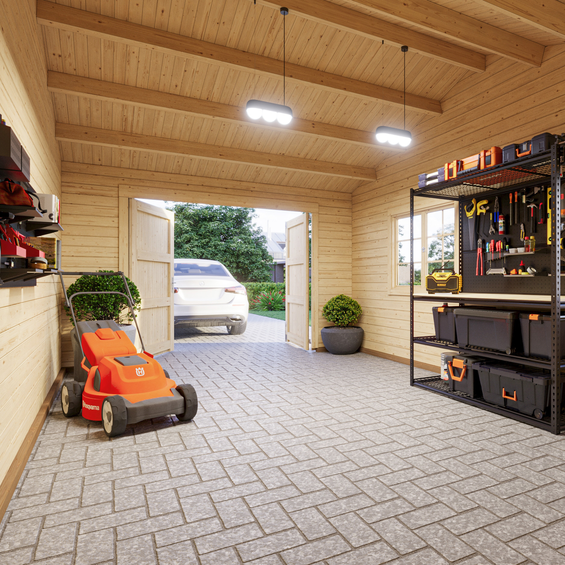 Roger 19,0+16,2 m2 with wooden gate NO Obehandlad