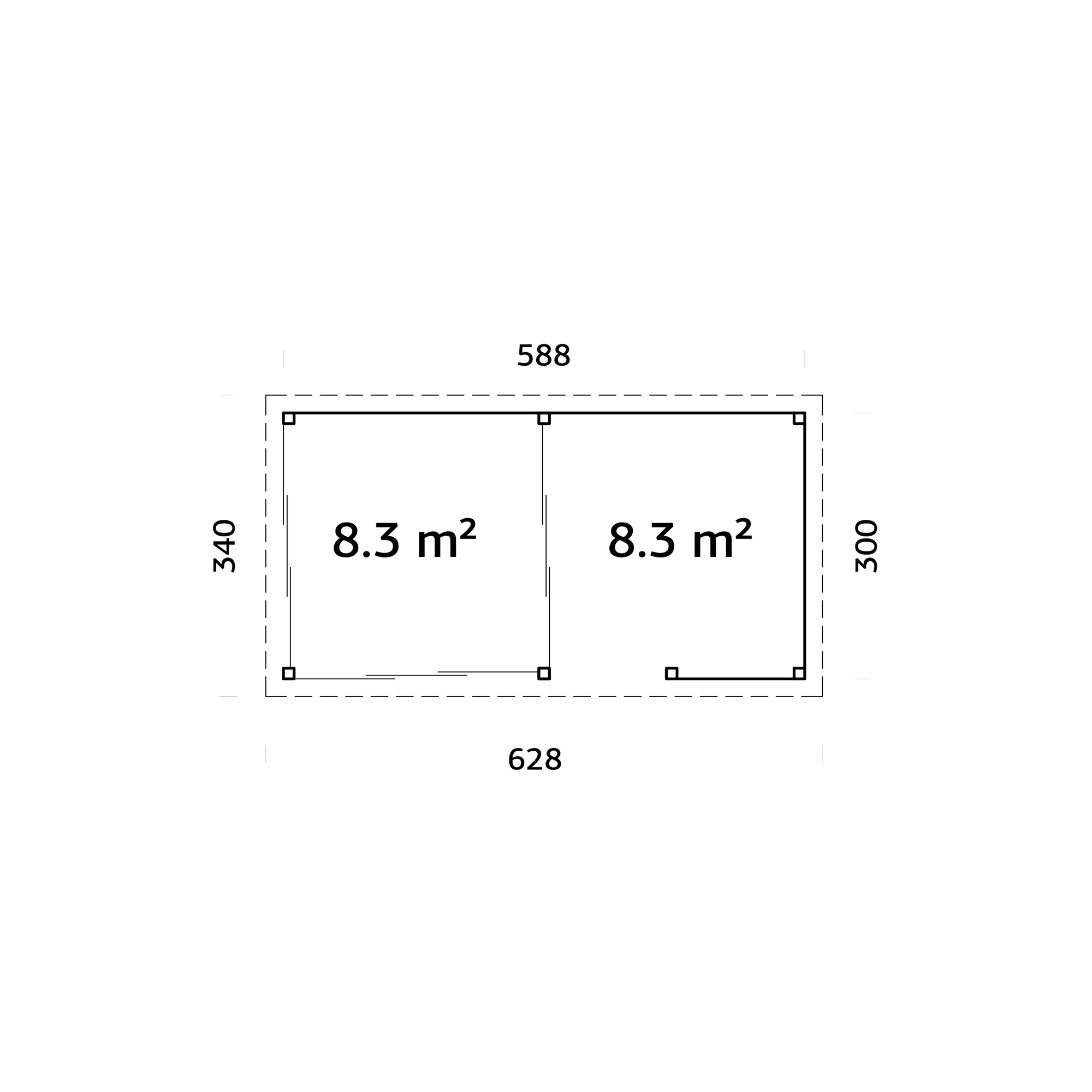 Uterum Palmako Lenna 16,6 m2 Set 408 Slide