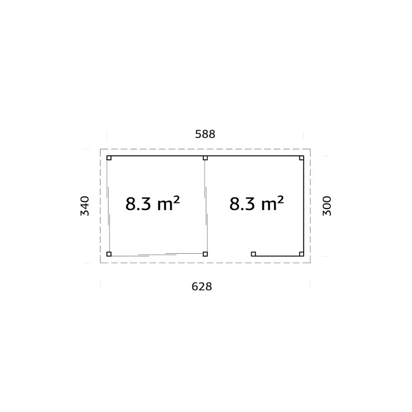 Uterum Palmako Lenna 16,6 m2 Set 408 Slide