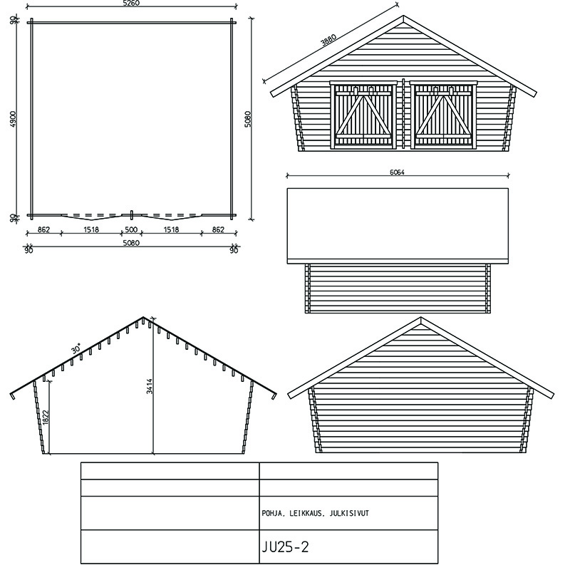 Timmerlada LP Garden U25 Täta Väggar 25 m2