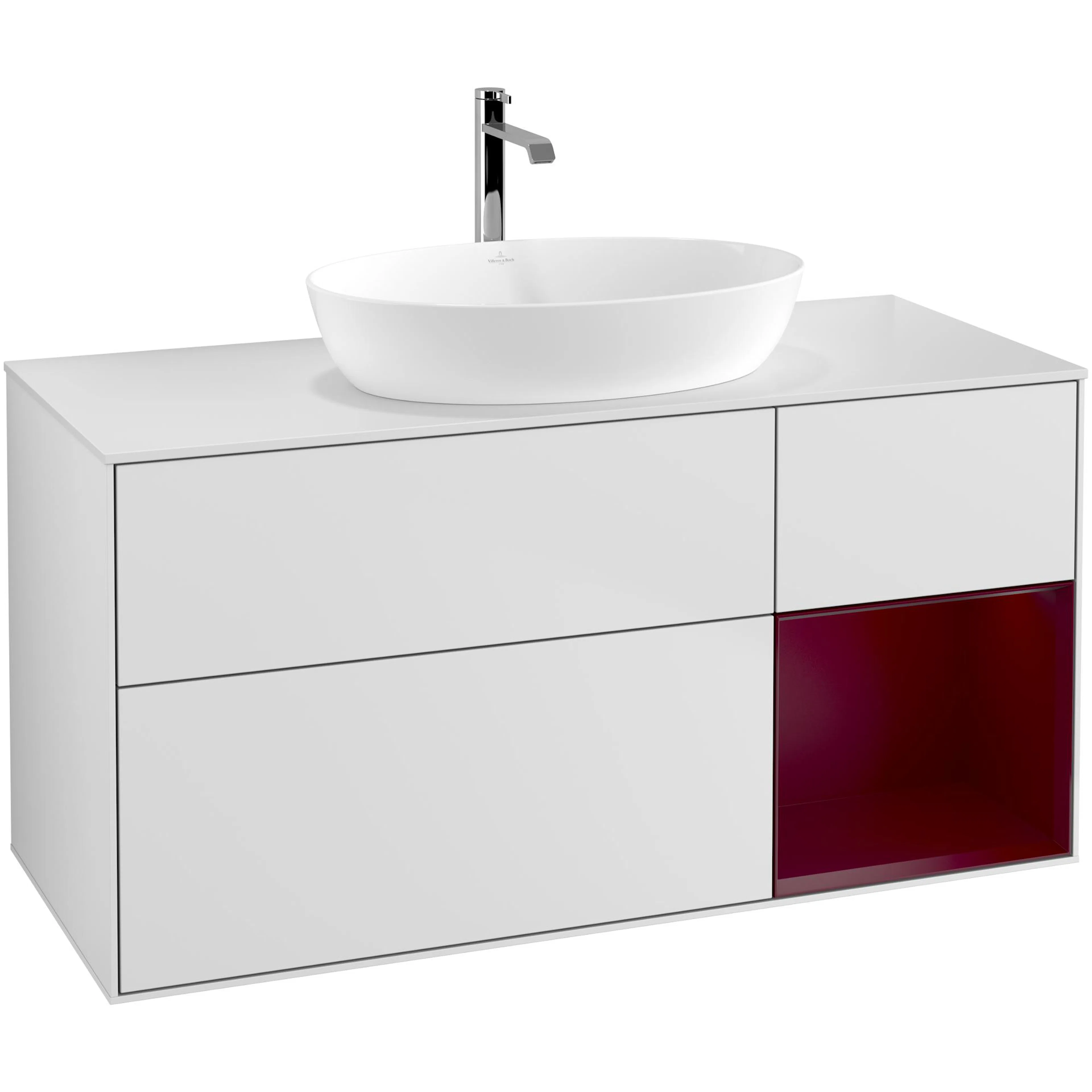 Tvättställsskåp Villeroy & Boch Finion med 3 Lådor Hylla och Bänkskiva för Fristående Tvättställ från Artis & Collaro