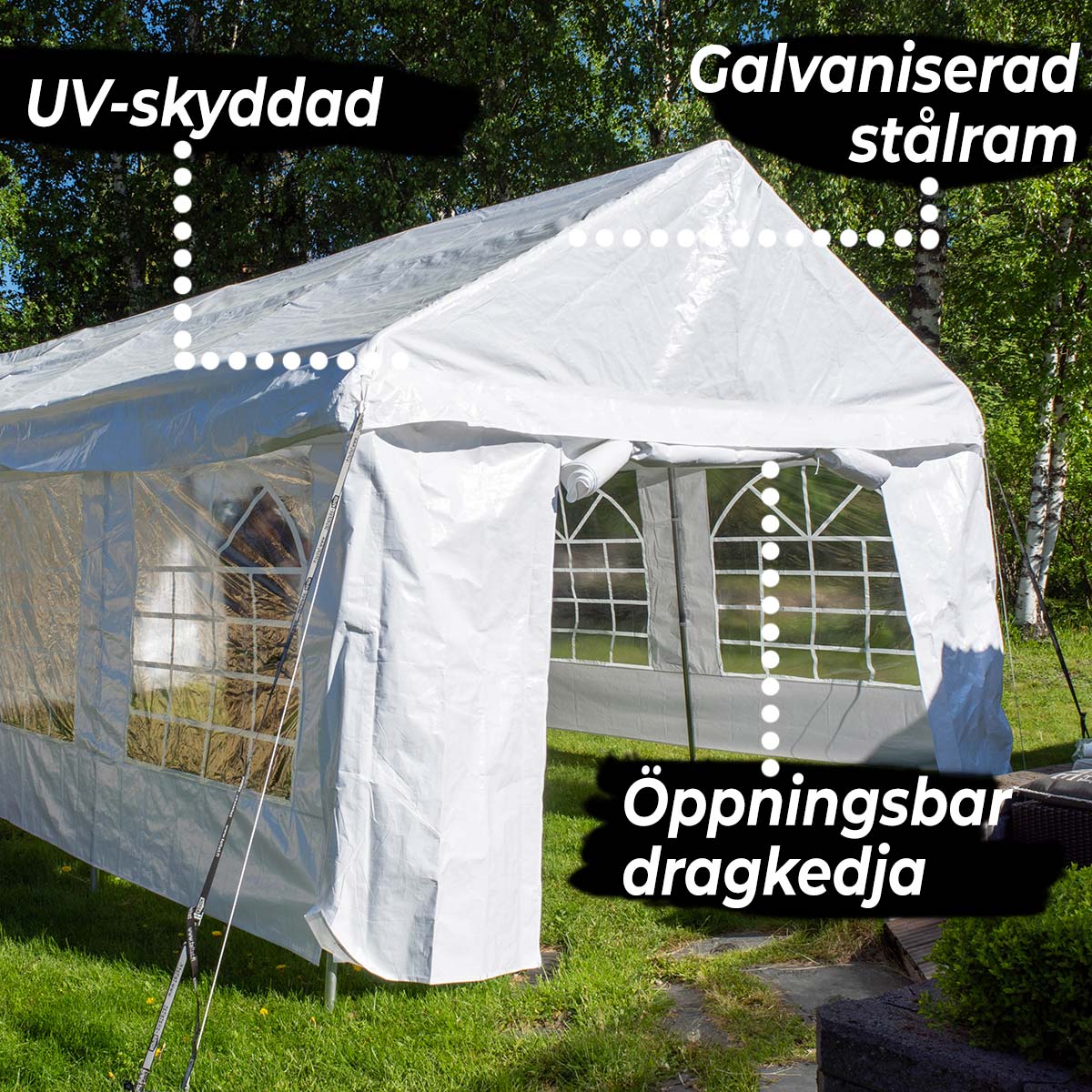 Partytält Lykke Premium 6x12m