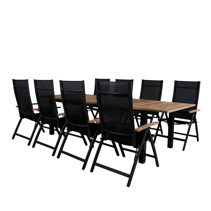 Matgrupp Venture Home Perla med 8 Perla Positionsstolar