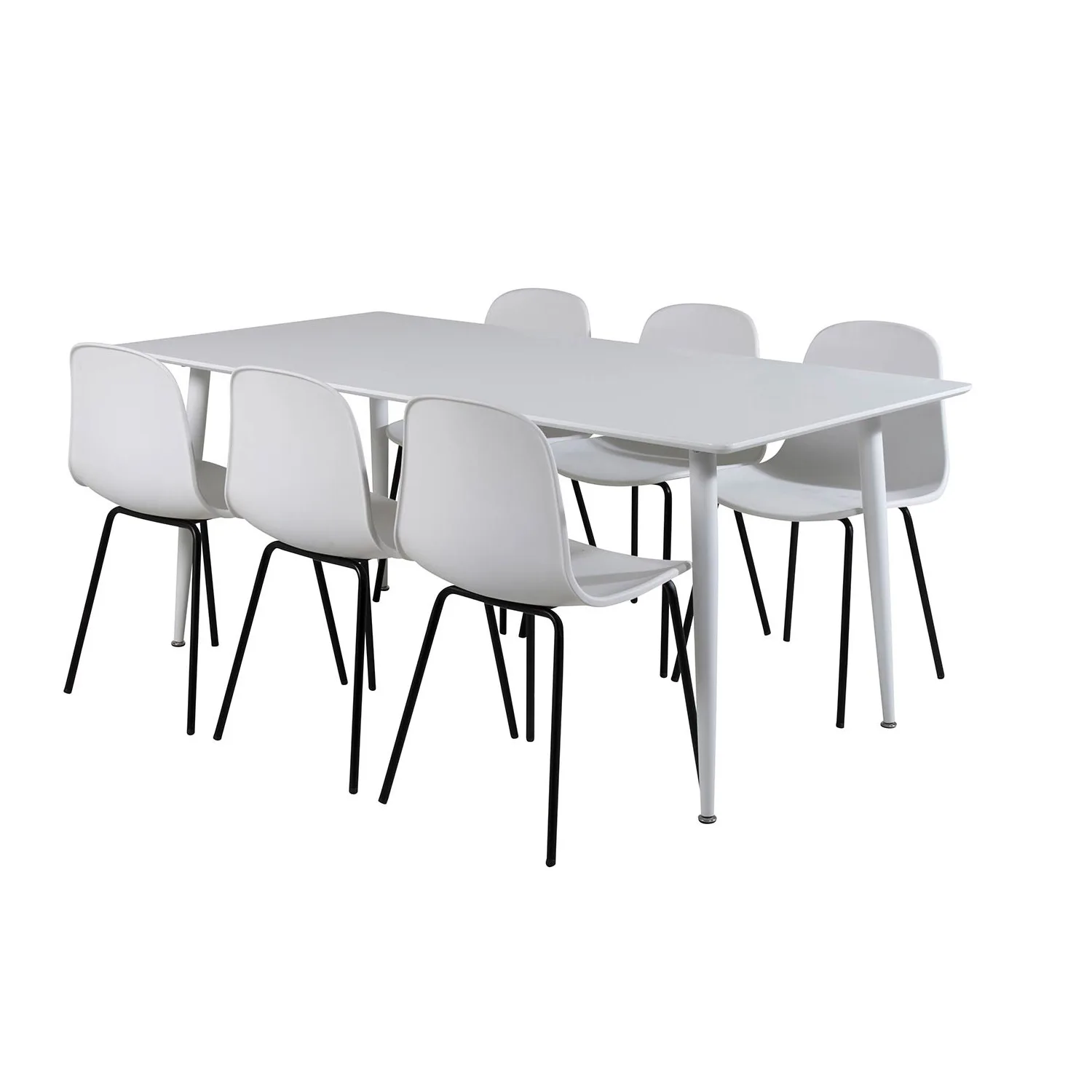 Polar table 180 cm -White top /Arctic Chair- White Plastic_6 Vit/Svart