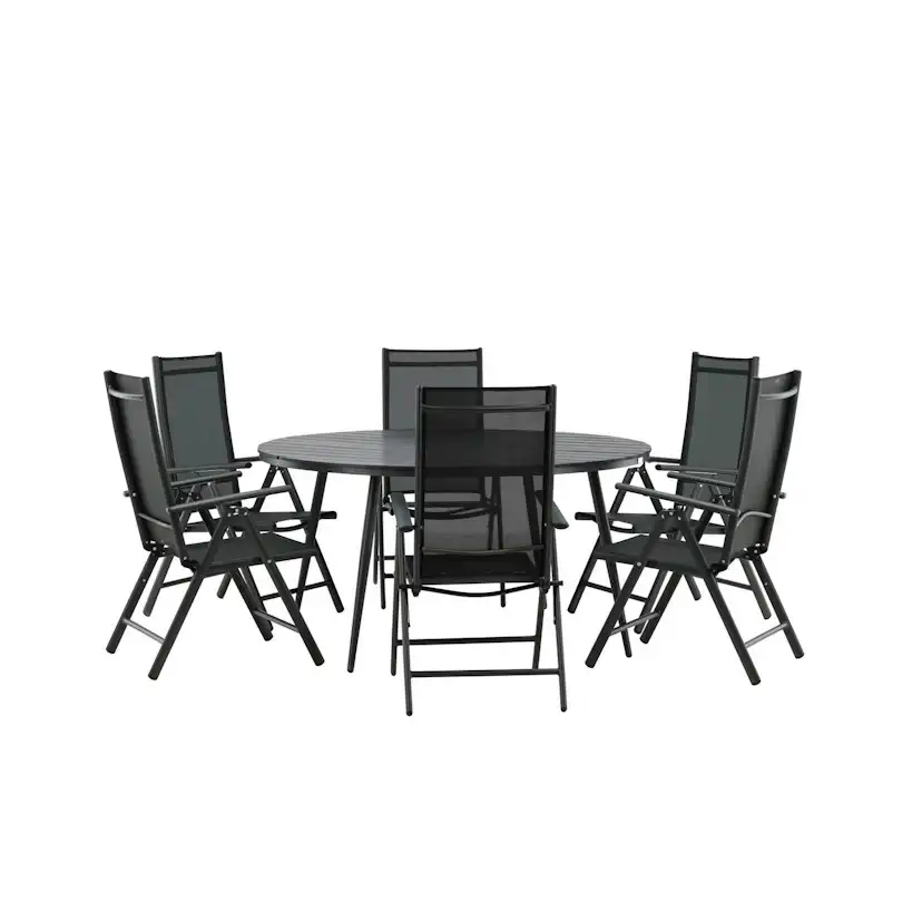 Matgrupp Venture Home Break Matgrupp Utomhus Rund 150 cm med 6 Break Positionsstol
